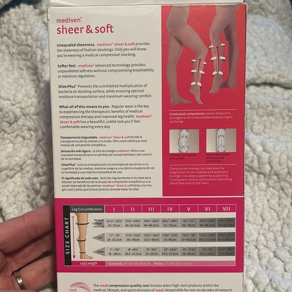 Mediven 39603 compression stocking 20-30mmHg natural full panty open toe III - Picture 5 of 6